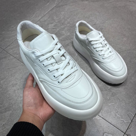 身長を高くするローファー ホワイト メンズシューズ