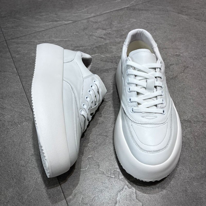 身長を高くするローファー ホワイト メンズシューズ