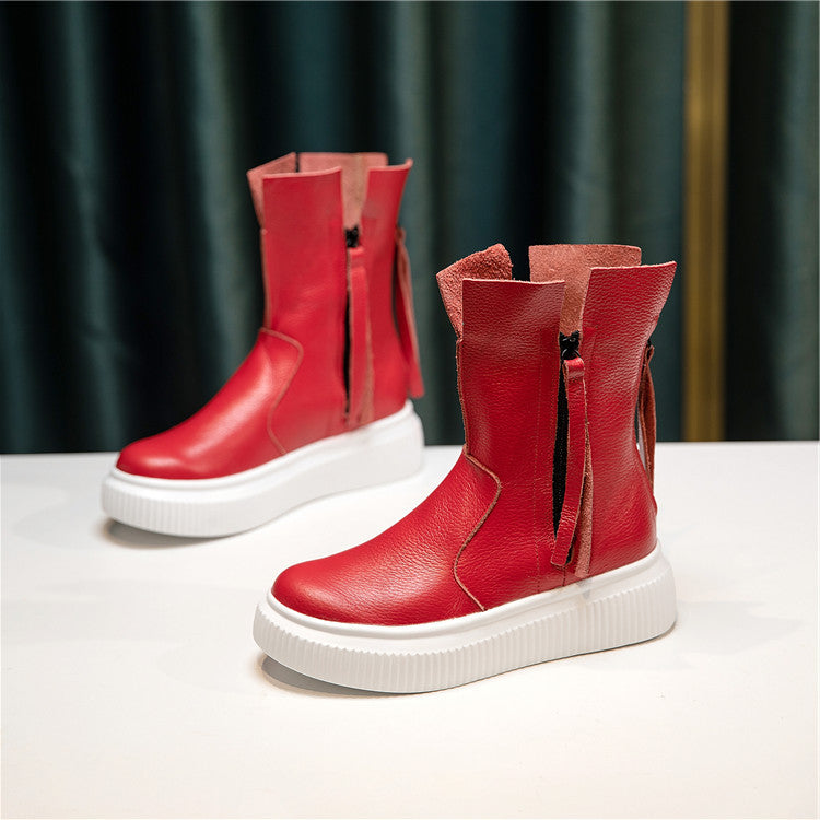 ヒップホップ ショートブーツ 個性的 フリンジ 女性