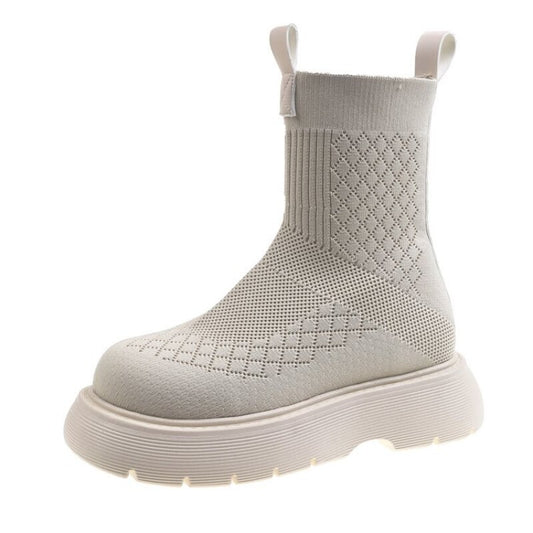 厚底ミドルシリンダーバイクブーツ