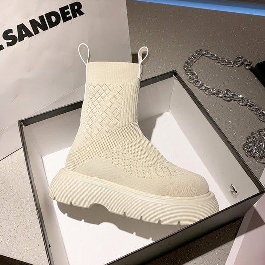 厚底ミドルシリンダーバイクブーツ