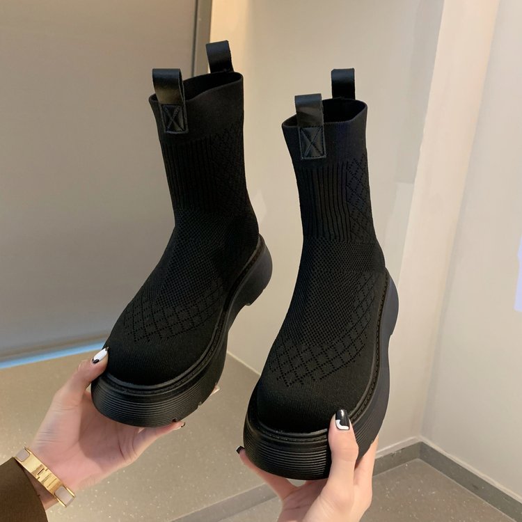 厚底ミドルシリンダーバイクブーツ