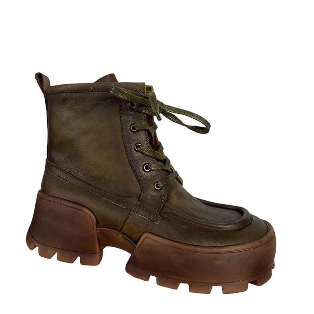 ラウンドトゥ ハンドメイド ファッション レジャー レディース ブーツ