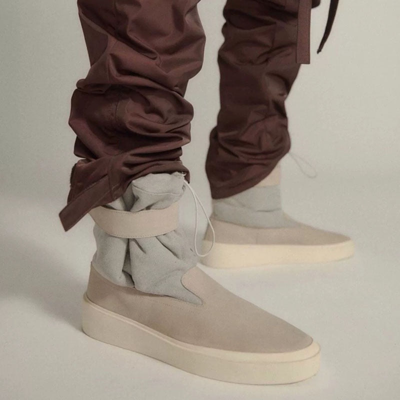 メンズ パッチワーク 本革 デザートブーツ