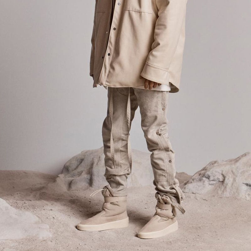 メンズ パッチワーク 本革 デザートブーツ