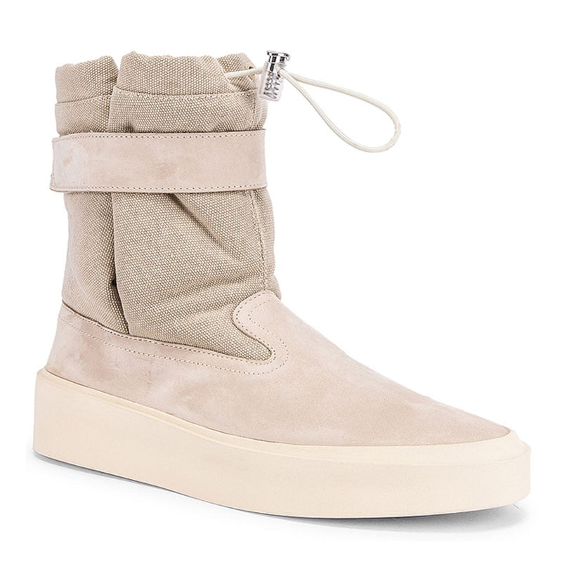 メンズ パッチワーク 本革 デザートブーツ