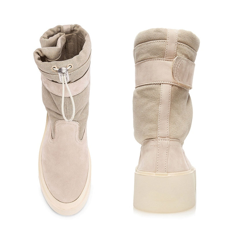 メンズ パッチワーク 本革 デザートブーツ