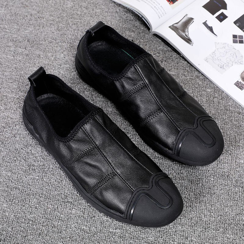 Men Outdoor Natural Cowhide Loafers