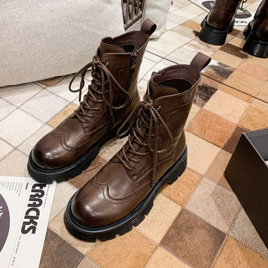 レディース 冬用 フリース裏地 暖かい モトバイカー アンクルブーツ