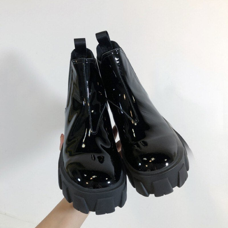 Punk Sytle Women Thick Platform Ankle Boots