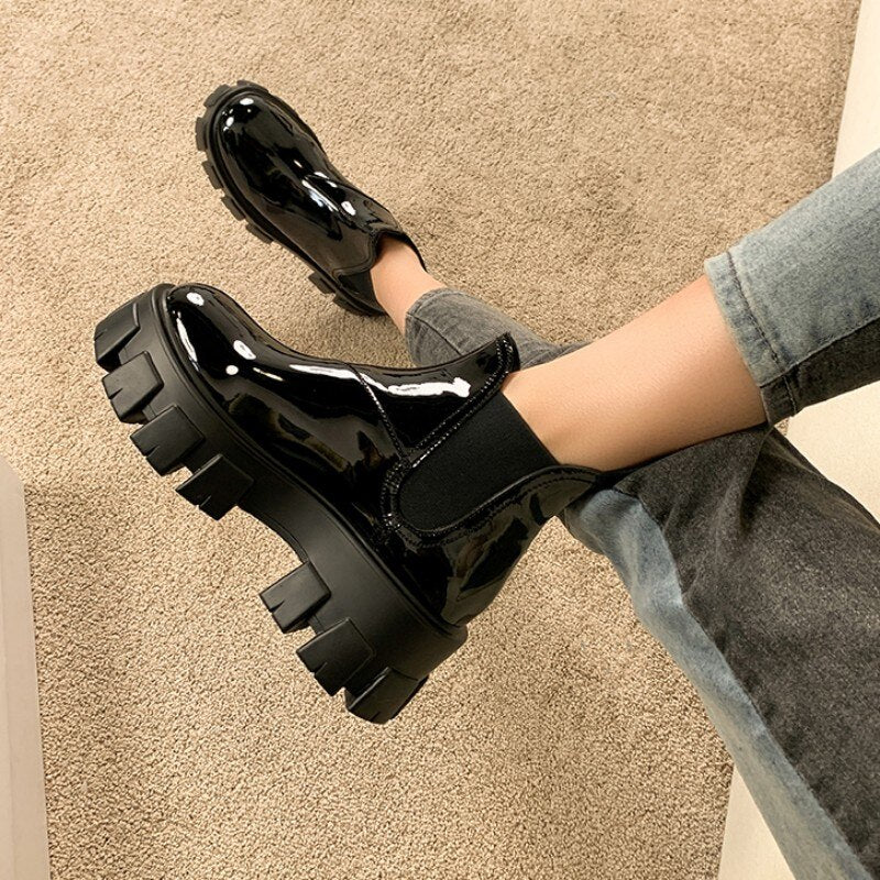 Punk Sytle Women Thick Platform Ankle Boots