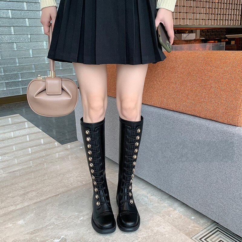 オフィスレディ 冬 暖かい アウトドア ファッション 無地 エレガント ブーツ