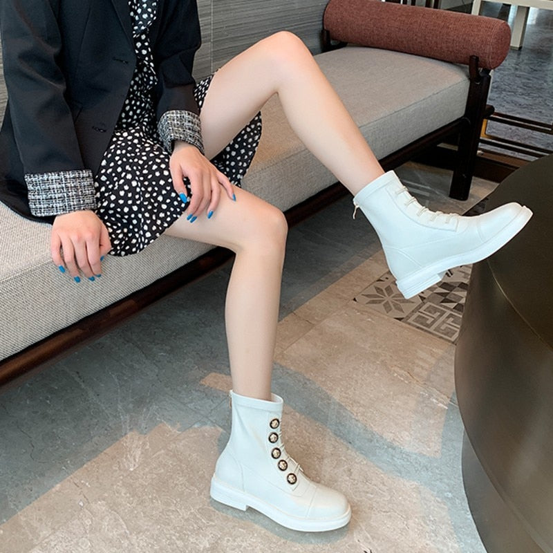 オフィスレディ 冬 暖かい アウトドア ファッション 無地 エレガント ブーツ