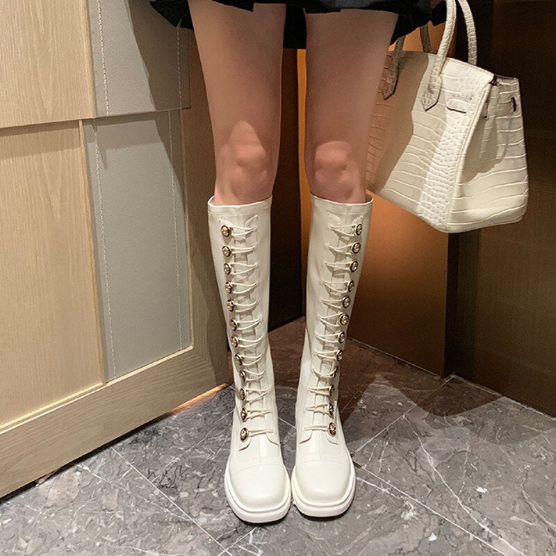 オフィスレディ 冬 暖かい アウトドア ファッション 無地 エレガント ブーツ