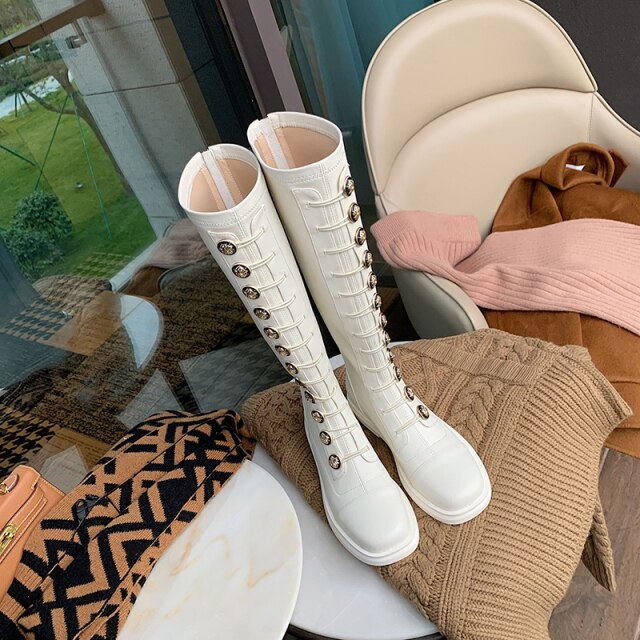 オフィスレディ 冬 暖かい アウトドア ファッション 無地 エレガント ブーツ