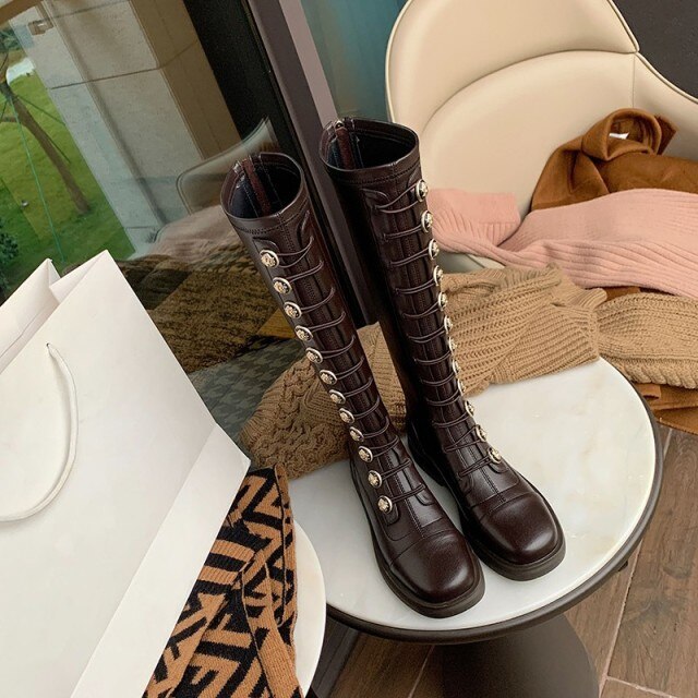 オフィスレディ 冬 暖かい アウトドア ファッション 無地 エレガント ブーツ