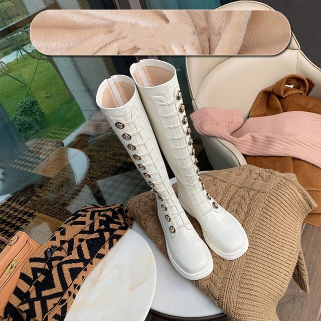 オフィスレディ 冬 暖かい アウトドア ファッション 無地 エレガント ブーツ