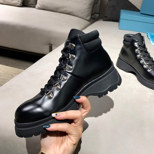 レディース カジュアル リベット 厚手ヒール プラットフォーム アンクルブーツ