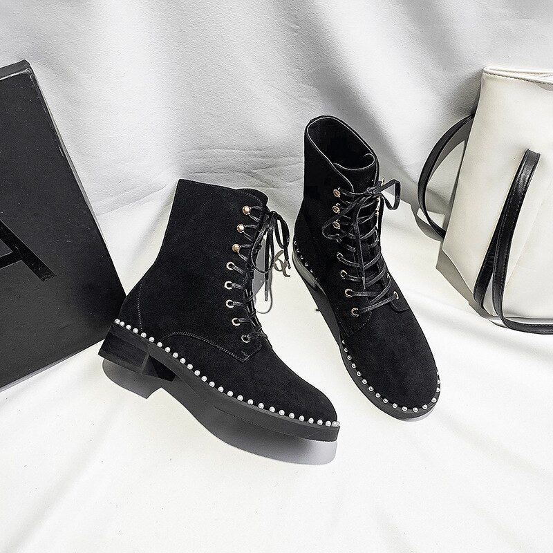 オフィスレディ ヴィンテージ カジュアル エレガント 簡潔 アウトドアブーツ