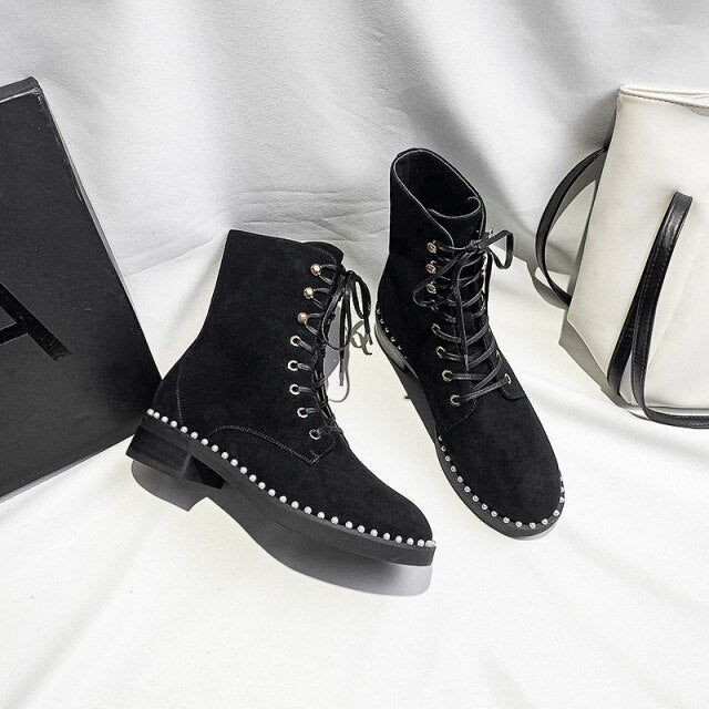 オフィスレディ ヴィンテージ カジュアル エレガント 簡潔 アウトドアブーツ