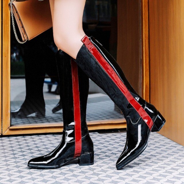 Women  Pointed Toe Cowboy Ladies Motorcycle Boots