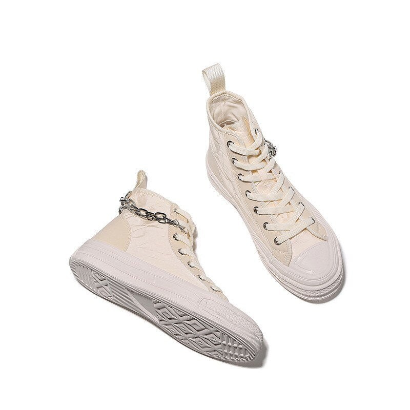 Thick Platform Flats Sneakers Female Fashion High Street Shoes