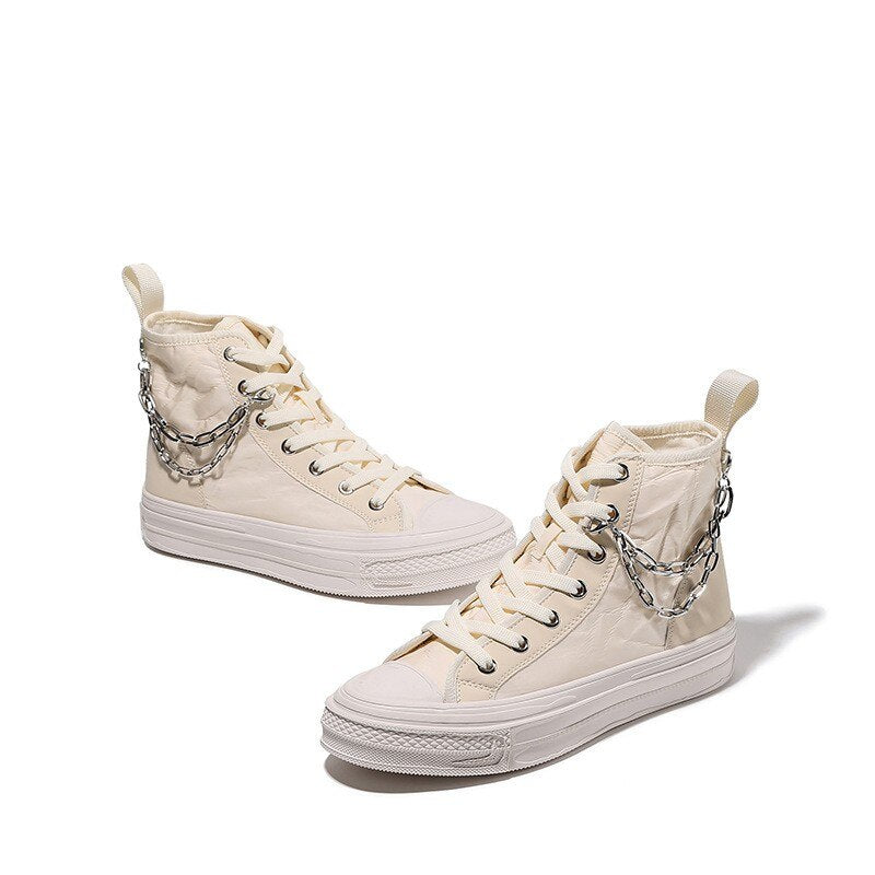 Thick Platform Flats Sneakers Female Fashion High Street Shoes