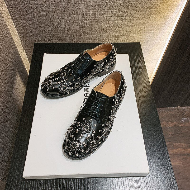 Office Ladies Work Shoes Casual Streetwear Flats Round Toe Footwear