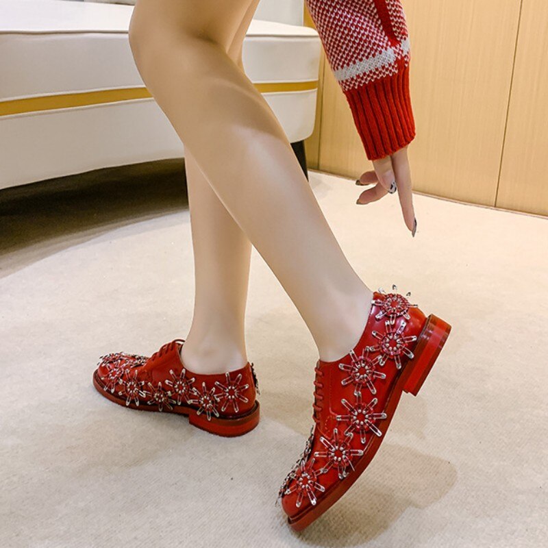 Office Ladies Work Shoes Casual Streetwear Flats Round Toe Footwear