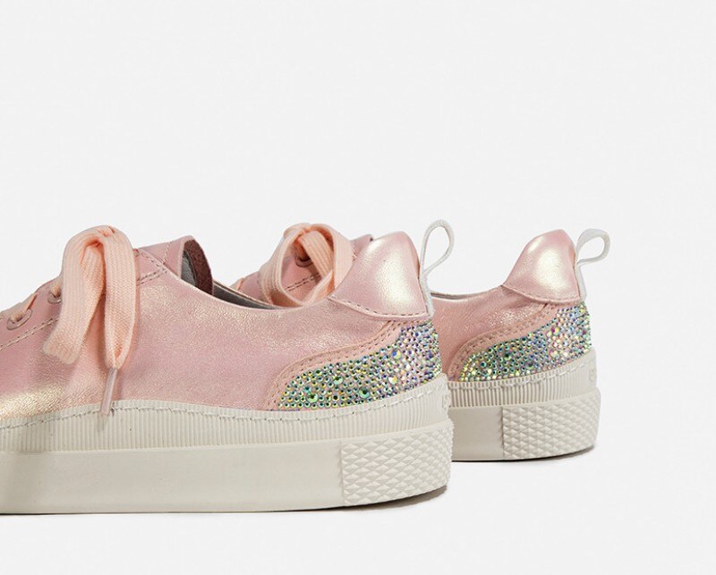 Women Cow Genuine Leather Patchwork Casual Flats Shoes