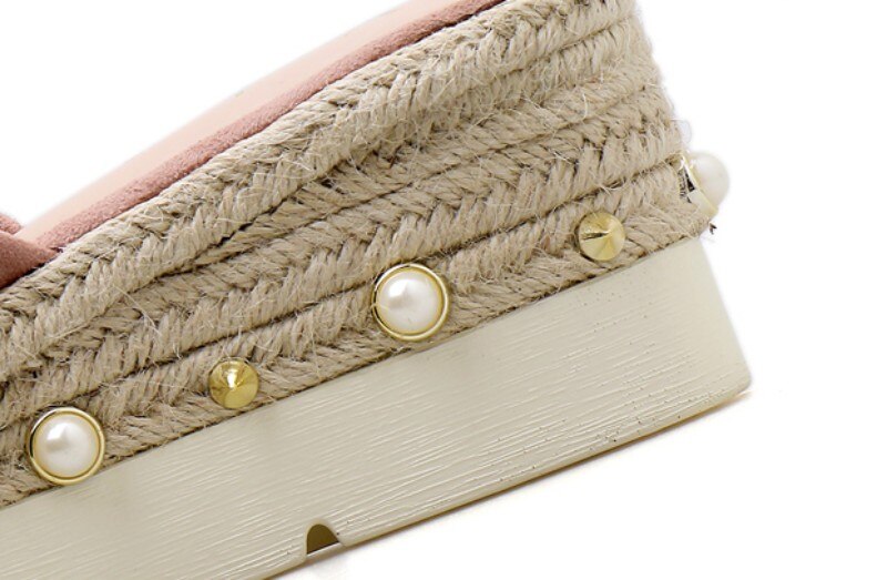 レディース 夏用 厚底 プラットフォーム ウェッジ スリッポン ビーチ スリッパ