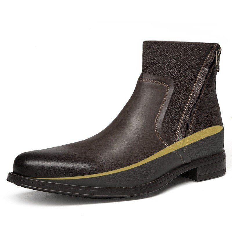 Mens  Chelsea Boots Business Casual High Top Shoes