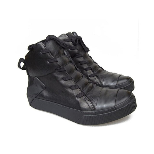 Men  Handmade Platform Mixed Color Spliced Ankle Boot