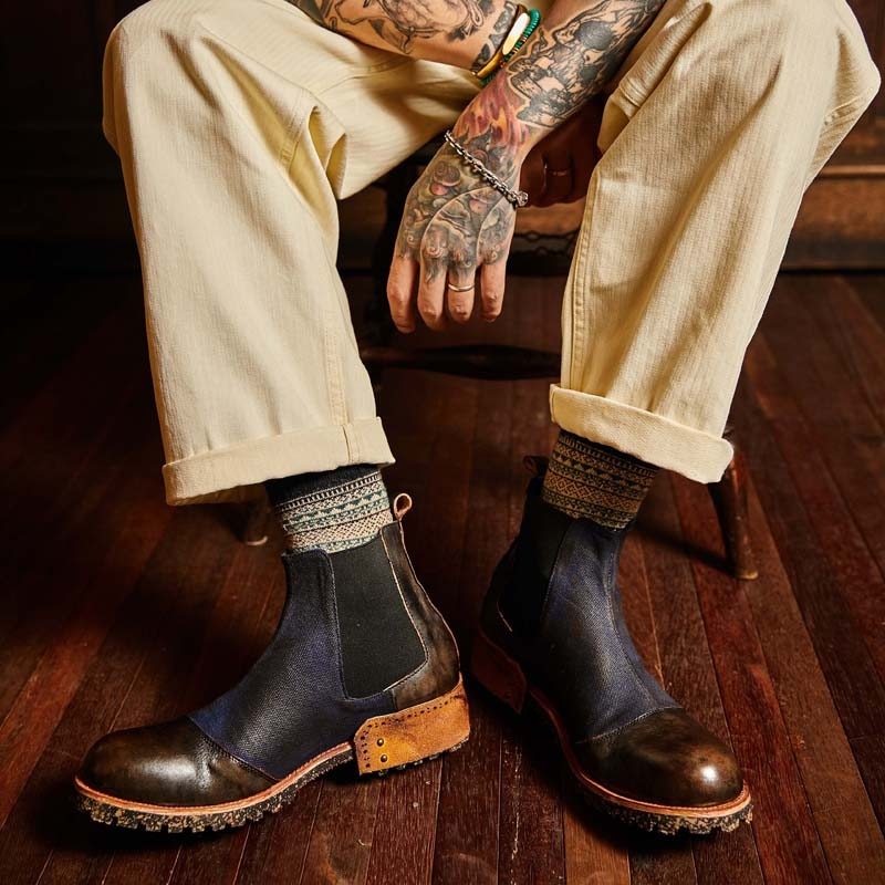 Men's Leather Warm Chelsea Boots - LiveTrendsX made-to-order fit view 8