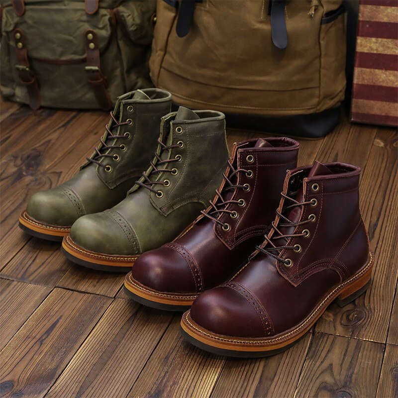 Mens Work Shoes Military Tactical Motorcycle Safety Boots