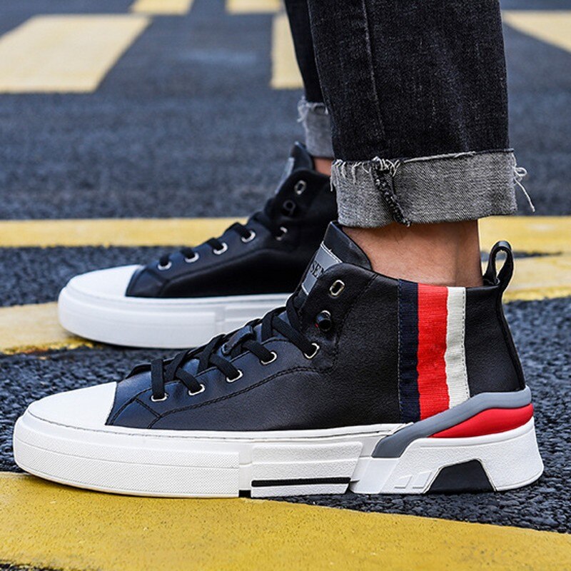 メンズ 牛革 レースアップ ラバーソール 防水 アクティブシューズ