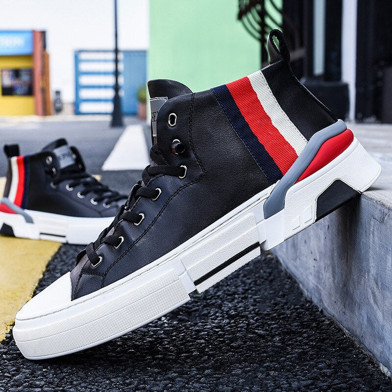 メンズ 牛革 レースアップ ラバーソール 防水 アクティブシューズ