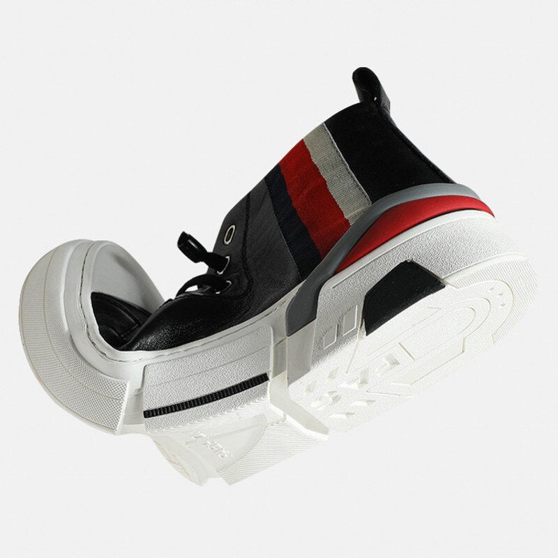 メンズ 牛革 レースアップ ラバーソール 防水 アクティブシューズ