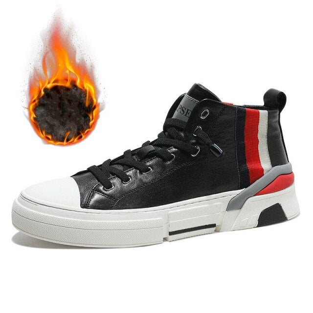 メンズ 牛革 レースアップ ラバーソール 防水 アクティブシューズ