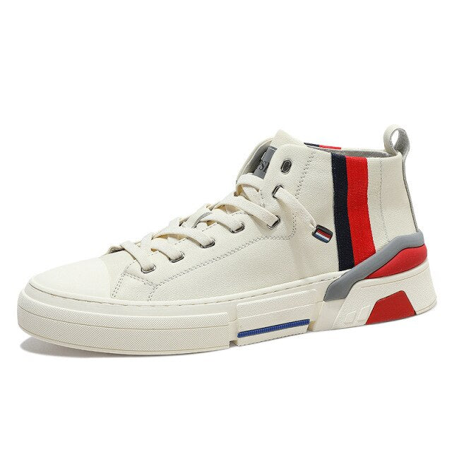 メンズ 牛革 レースアップ ラバーソール 防水 アクティブシューズ