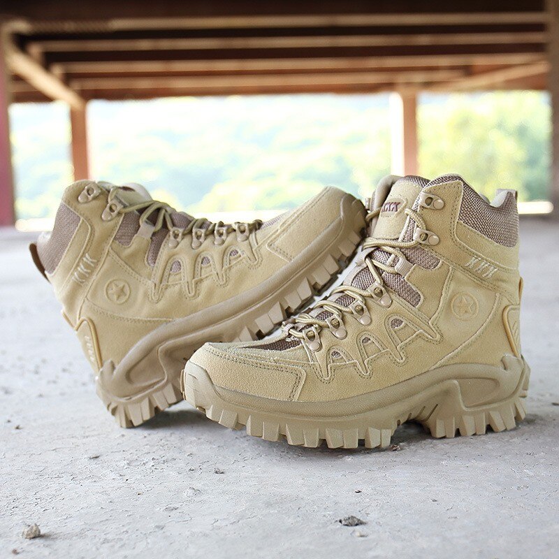 Hiking Sneakers Male Army Tactical Military Boots Plus Size