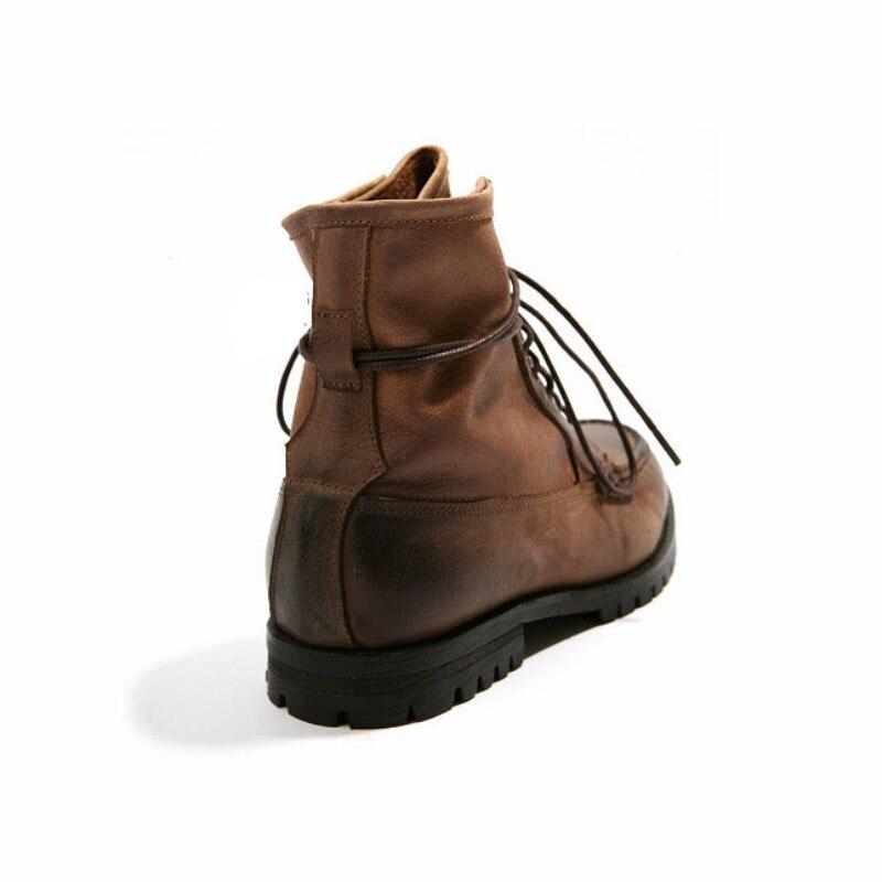 Mens Footwear Work Boots Genuine Leather High Top Shoes