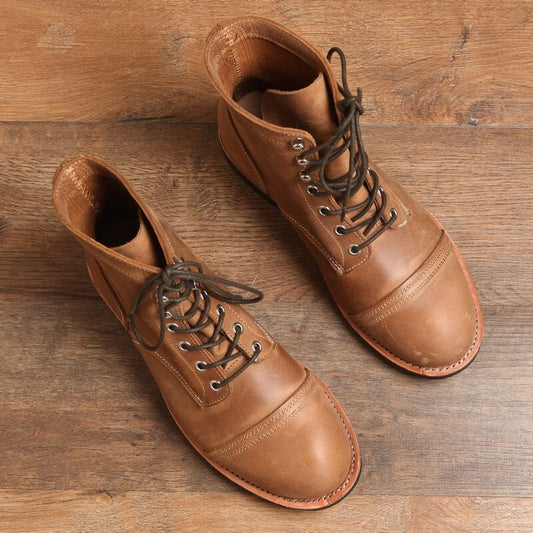 Men Outdoor  Cross-Tied Cowboy Motorcycle Boots