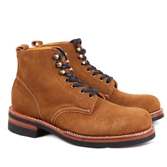 Men British Style Lace Up Cowboy Cow Suede Work Boots