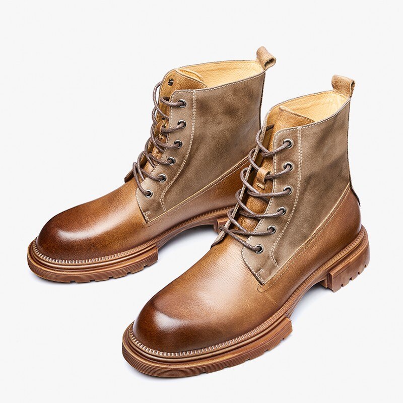 Male Lace Up Business Fashion Casual Outdoor Ankle Boot