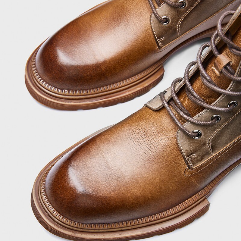 Male Lace Up Business Fashion Casual Outdoor Ankle Boot