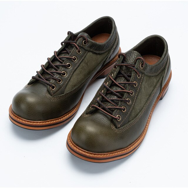 British Style Men Cowhide Real Leather Work Shoes