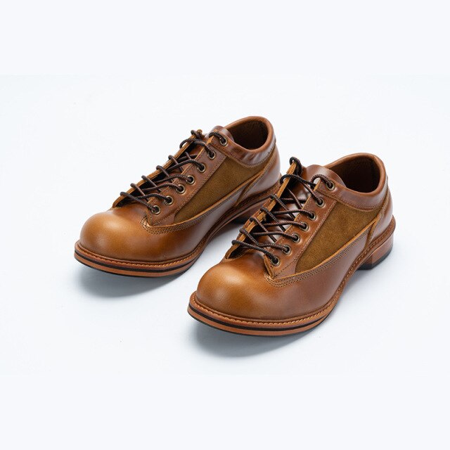 British Style Men Cowhide Real Leather Work Shoes