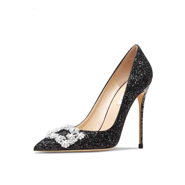 Rhinestone Sexy Buckle High Heels Shoes