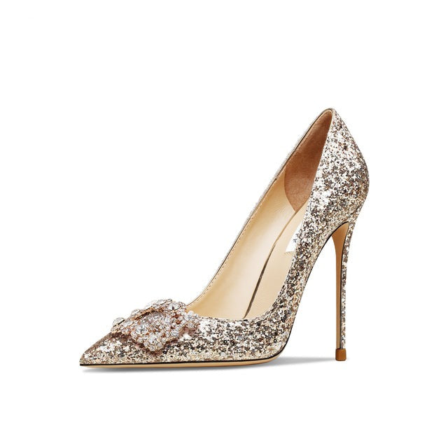 Rhinestone Sexy Buckle High Heels Shoes